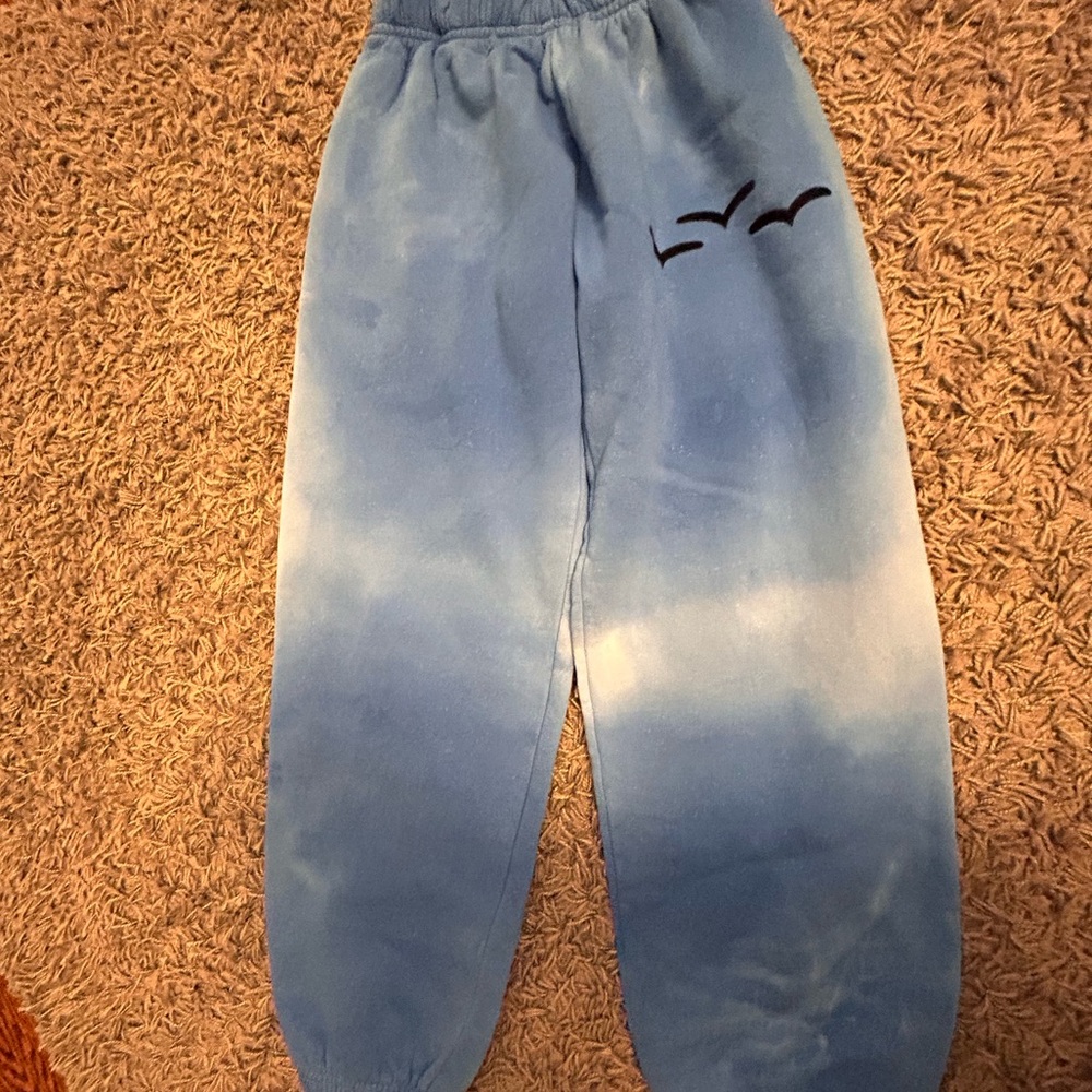 Blue and white tie dye Lazy Pants size XS